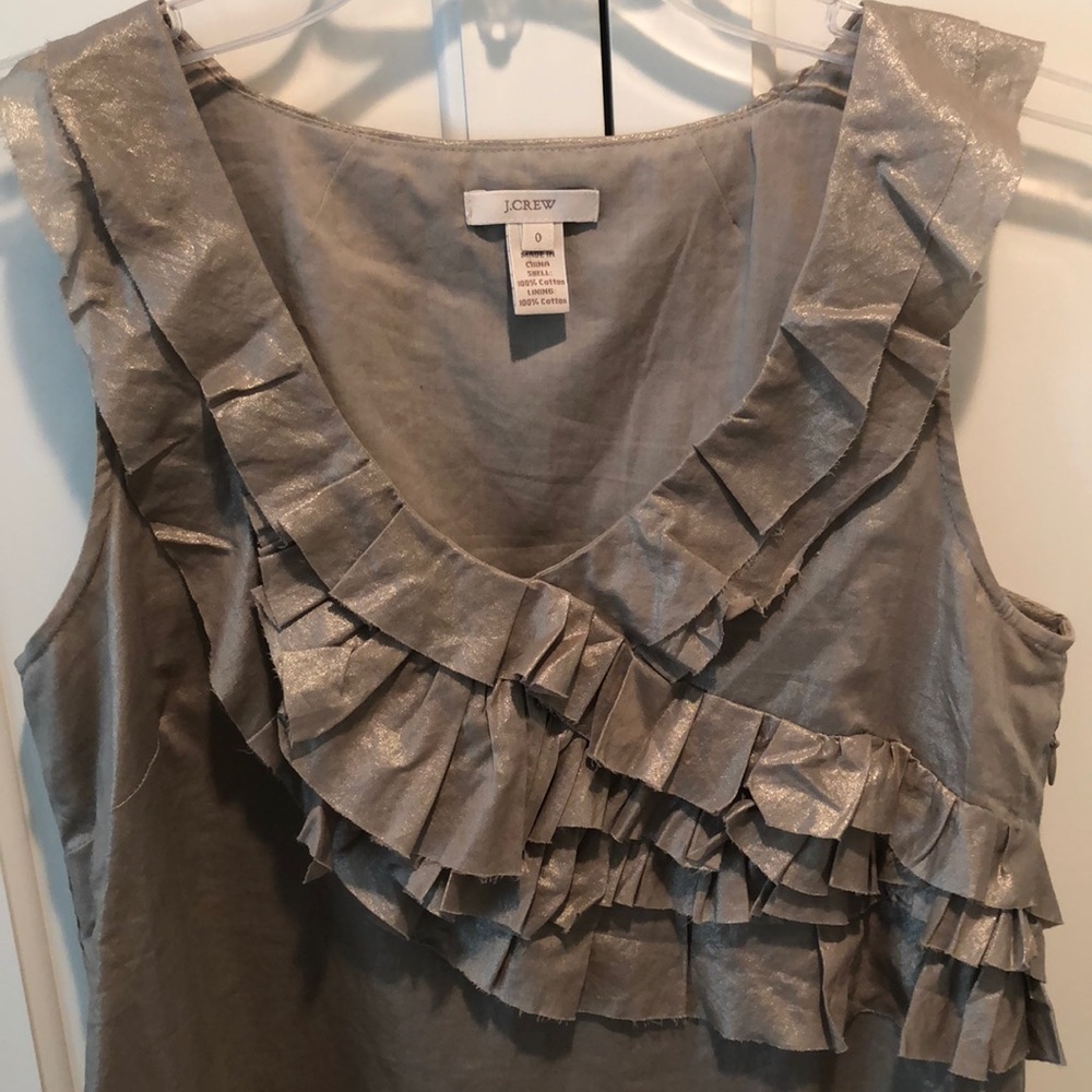 J. Crew Metallic Ruffle Top - Picture 4 of 8